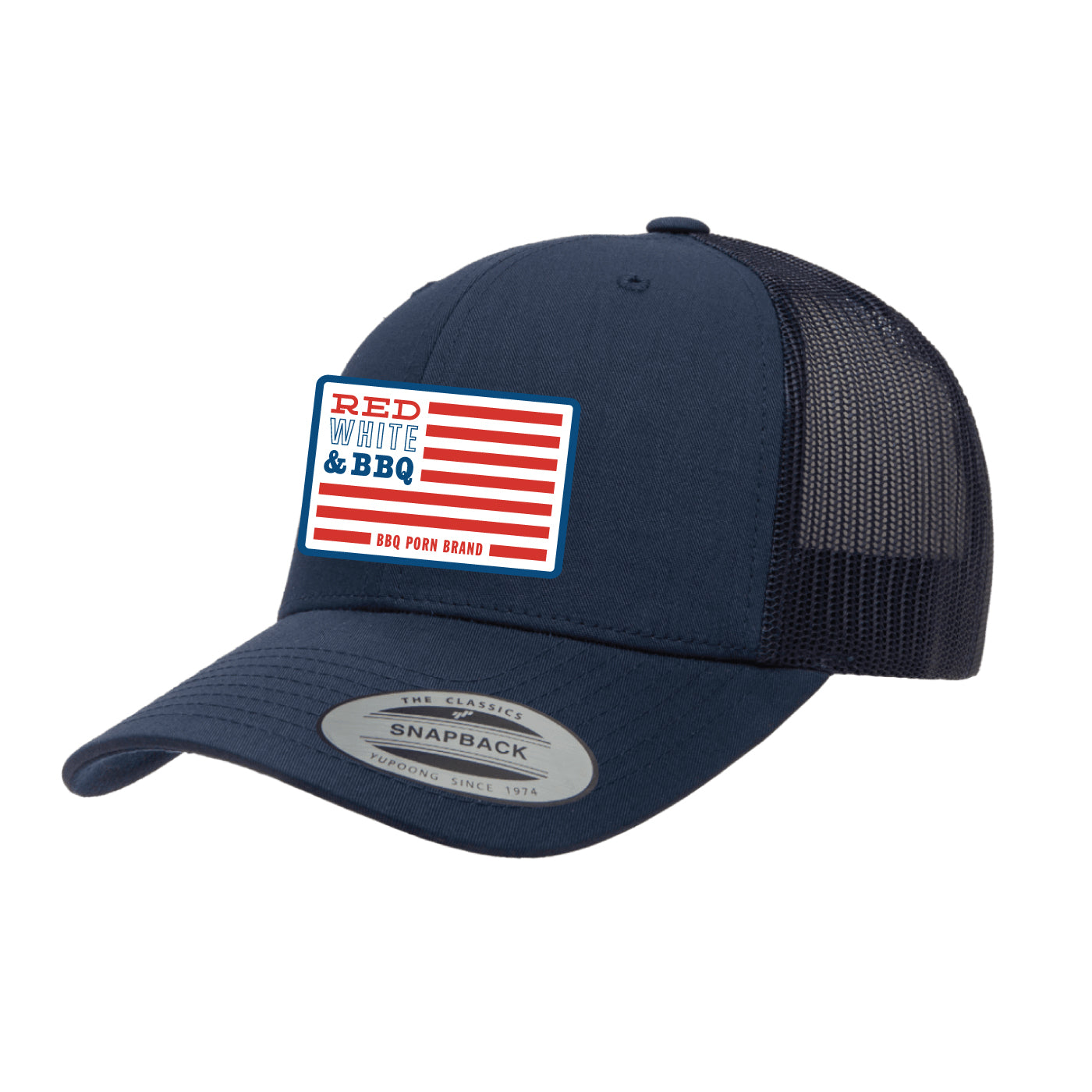 Red, White & BBQ Trucker Hat – BBQ Porn Brand