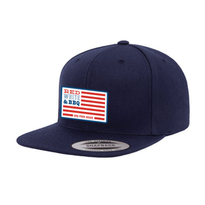 Red, White & BBQ Flat Brim Hat